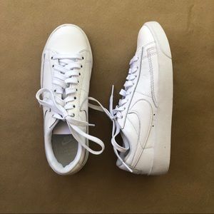 All White Nike Blazer Sneakers
